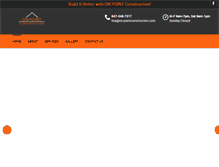 Tablet Screenshot of onpointconstructioninc.com